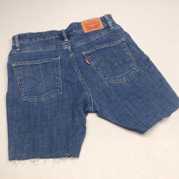 LEVI 721 HIGH-RISE SKINNY CUTOFF JEAN SHORTS 6/28 🇺🇸 - Picture 3 of 11